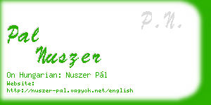 pal nuszer business card